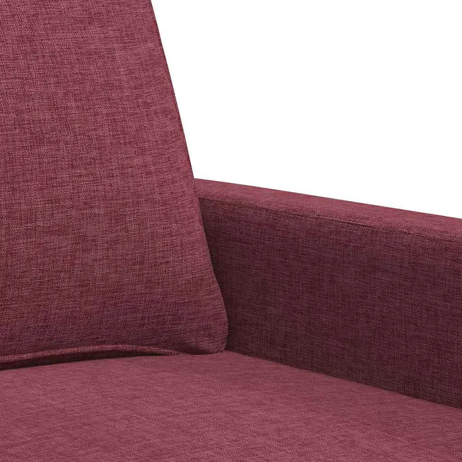 Canapé à 2 places Rouge bordeaux 120 cm Tissu - 7