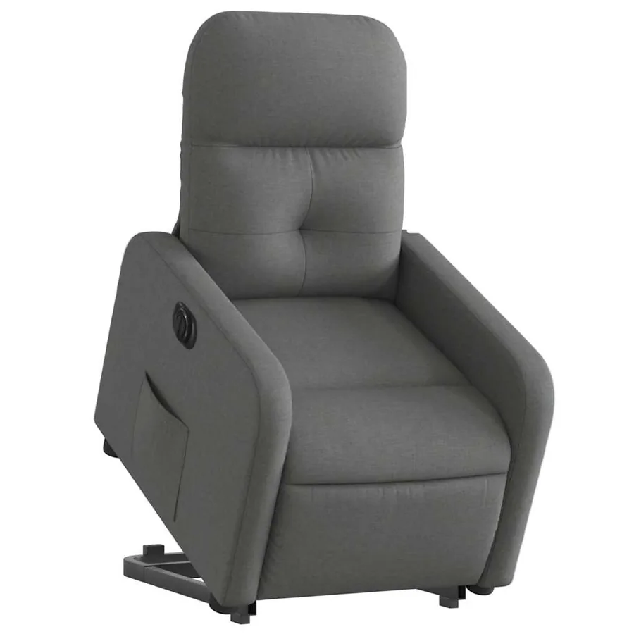 Fauteuil inclinable électrique gris foncé tissu - 3