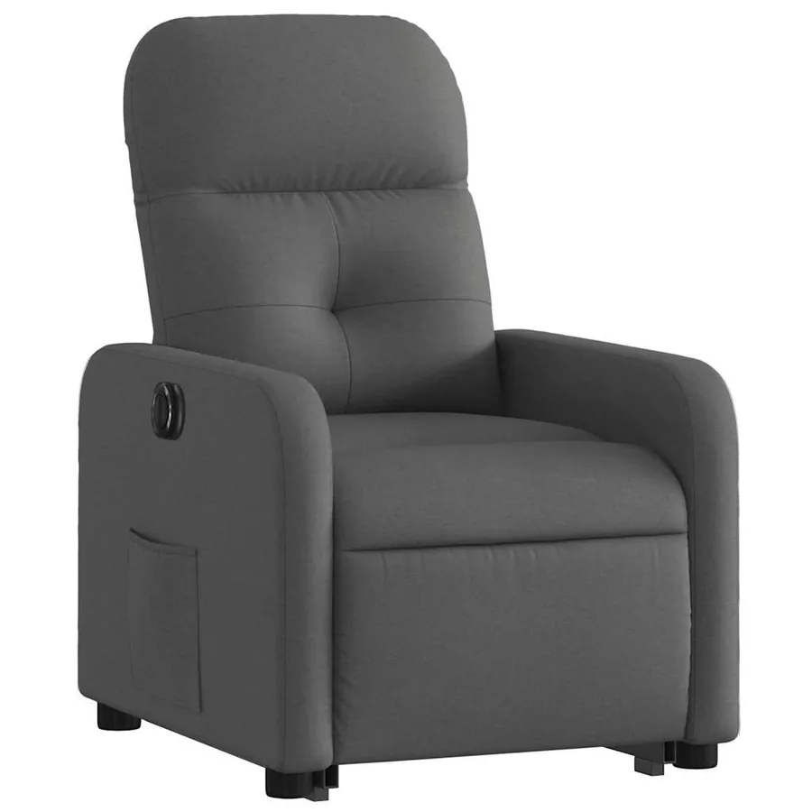 Fauteuil inclinable électrique gris foncé tissu - 4