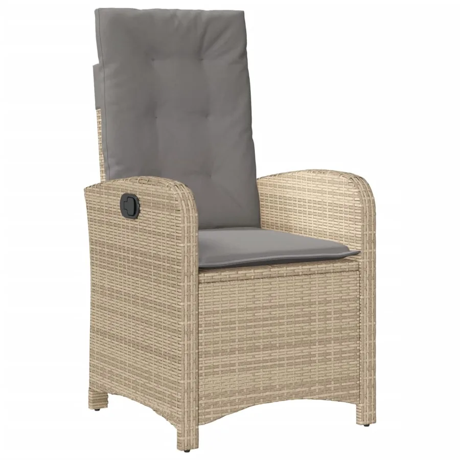 Ensemble de bistro 3 pcs coussins mélange beige résine tressée - 4