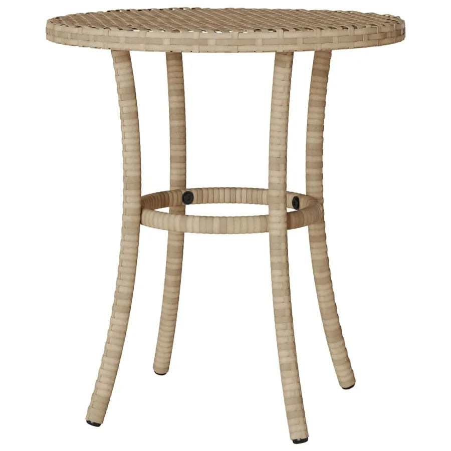 Ensemble de bistro 3 pcs coussins mélange beige résine tressée - 9