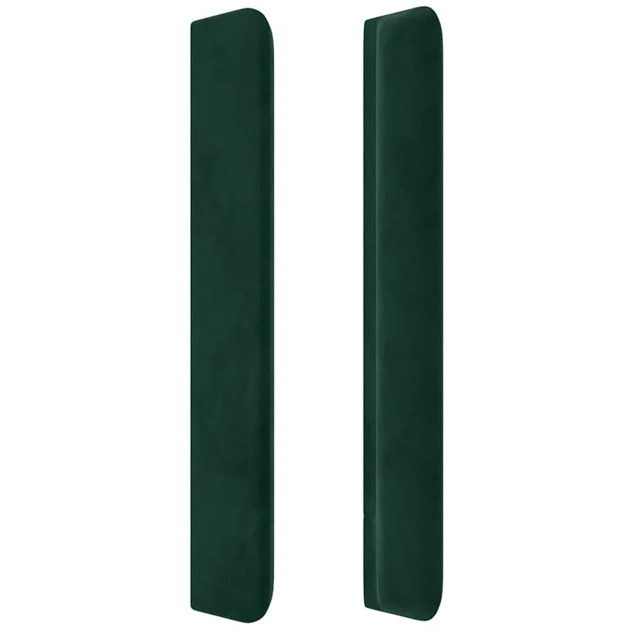 Tête de lit avec oreilles Vert foncé 147x16x118/128 cm Velours - 4