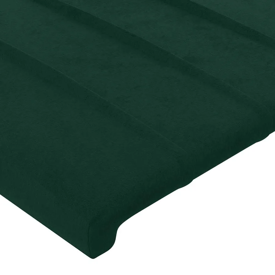 Tête de lit avec oreilles Vert foncé 147x16x118/128 cm Velours - 5