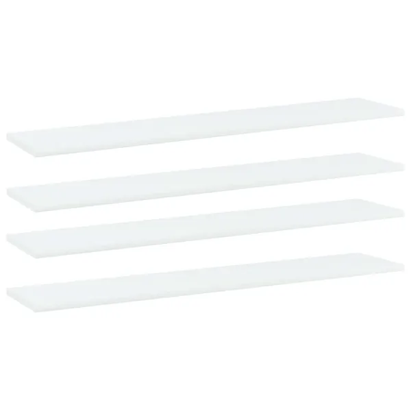 Panneaux de bibliothèque 4 pcs blanc bois d’ingénierie