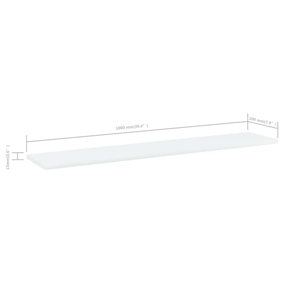 Panneaux de bibliothèque 4 pcs blanc bois d’ingénierie - 5