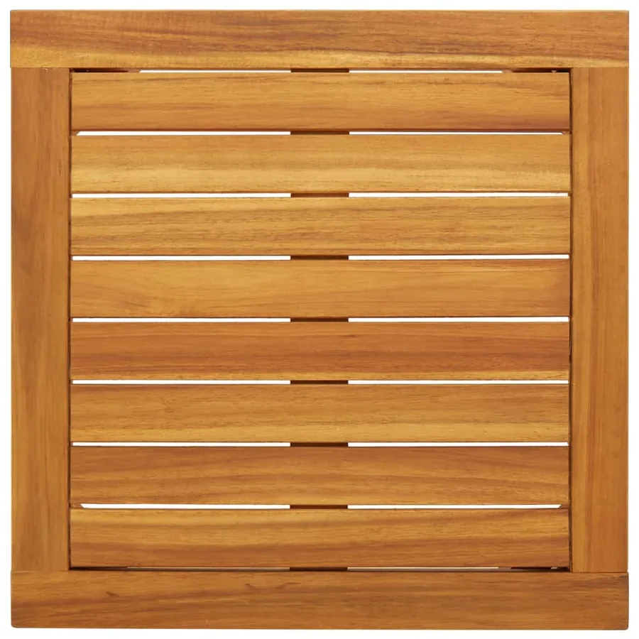 Ensemble de bistro 3 pcs gris résine tressée et bois d'acacia - 6