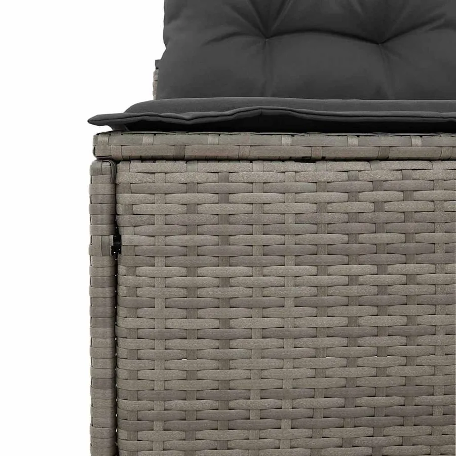 Canapés de jardin sans accoudoirs avec coussins 2 pcs gris - 8