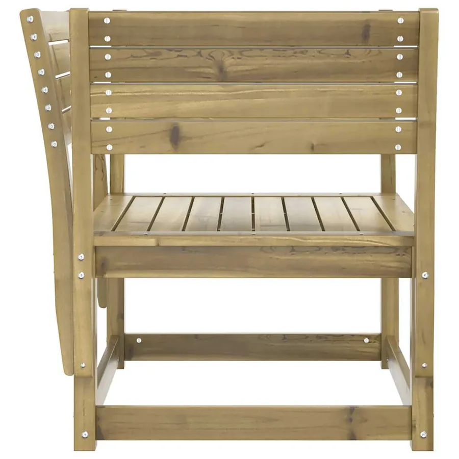 Chaise de jardin bois de pin imprégné - 5