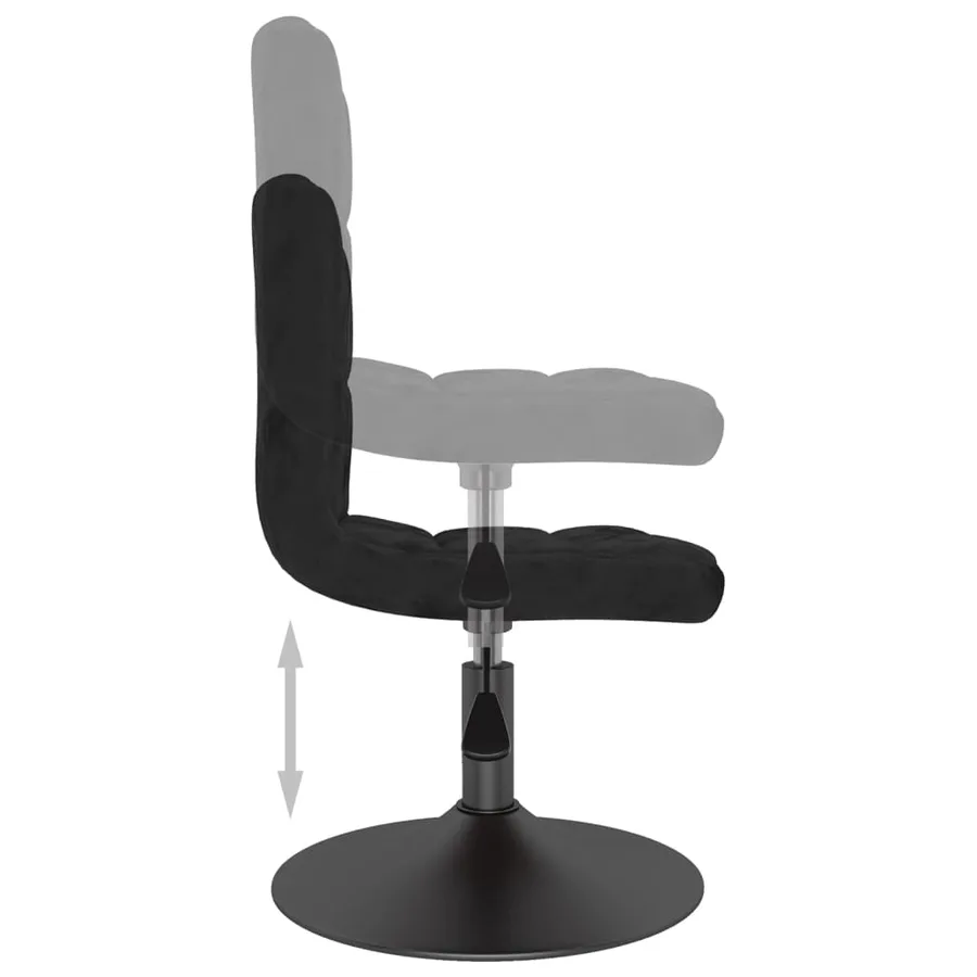 Chaises pivotantes à manger lot de 4 noir velours - 5