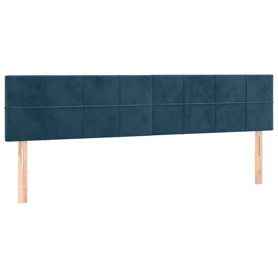 Tête de lit à LED Bleu foncé 160x5x78/88 cm Velours - 4