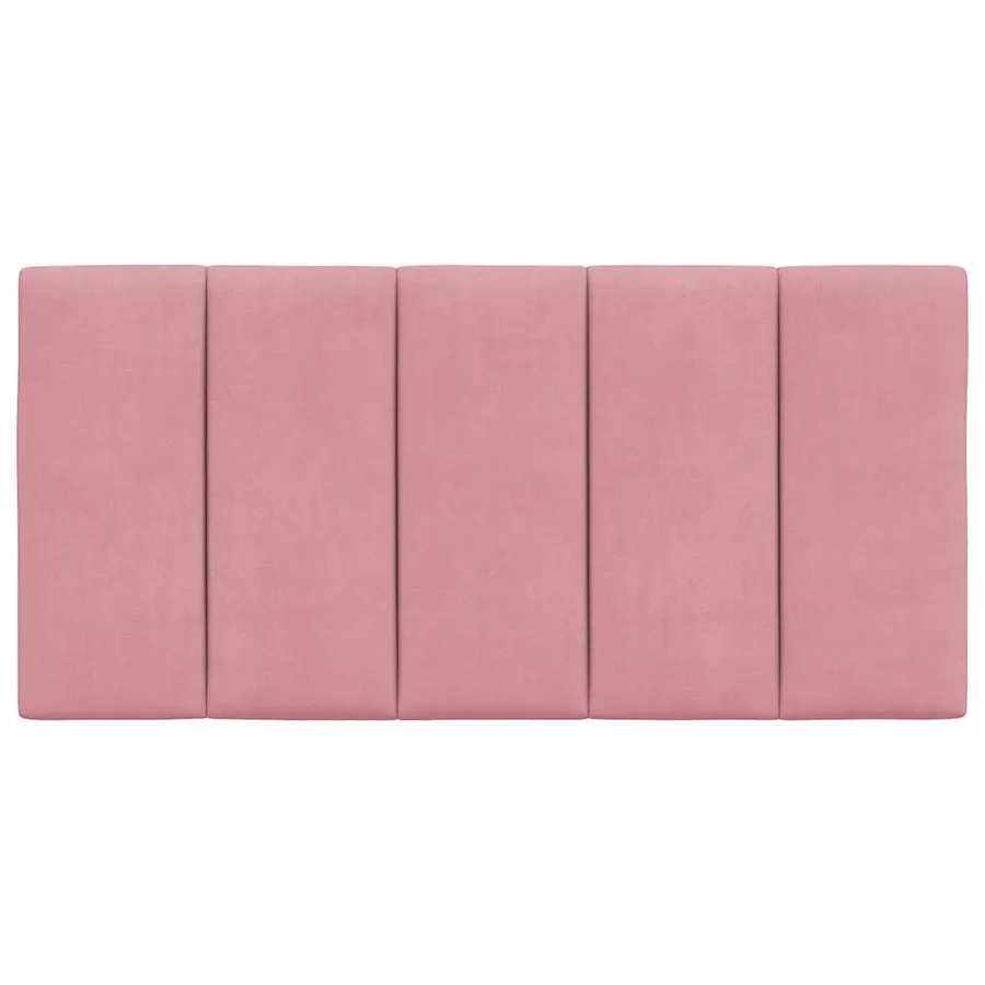 Coussin de tête de lit Hanko rose 100 cm velours - 5
