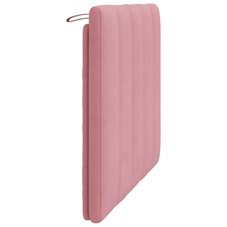 Coussin de tête de lit Hanko rose 100 cm velours - 6
