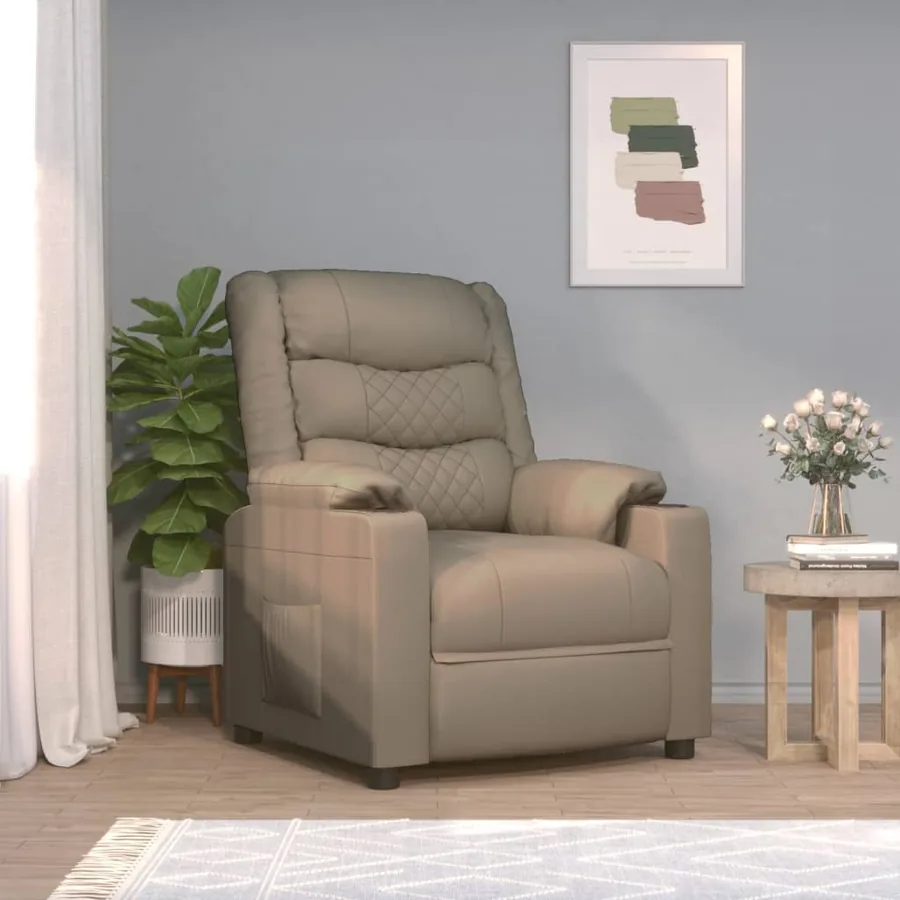 Fauteuil inclinable électrique Cappuccino Similicuir