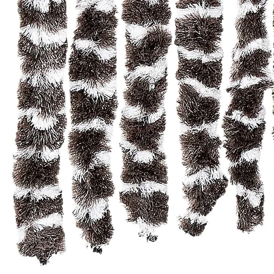 Rideau anti-mouches beige et marron 56x200 cm chenille - 6