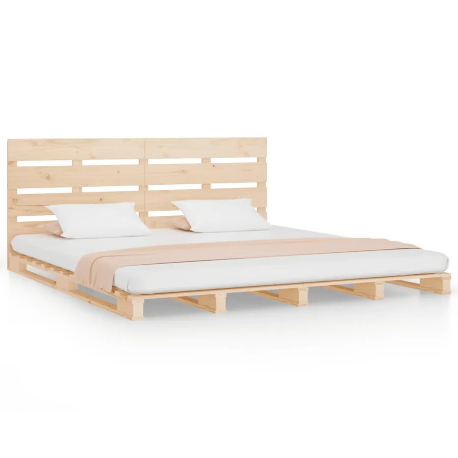 Cadre de lit sans matelas 180x200 cm bois massif de pin - 2