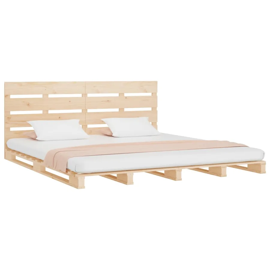 Cadre de lit sans matelas 180x200 cm bois massif de pin - 4