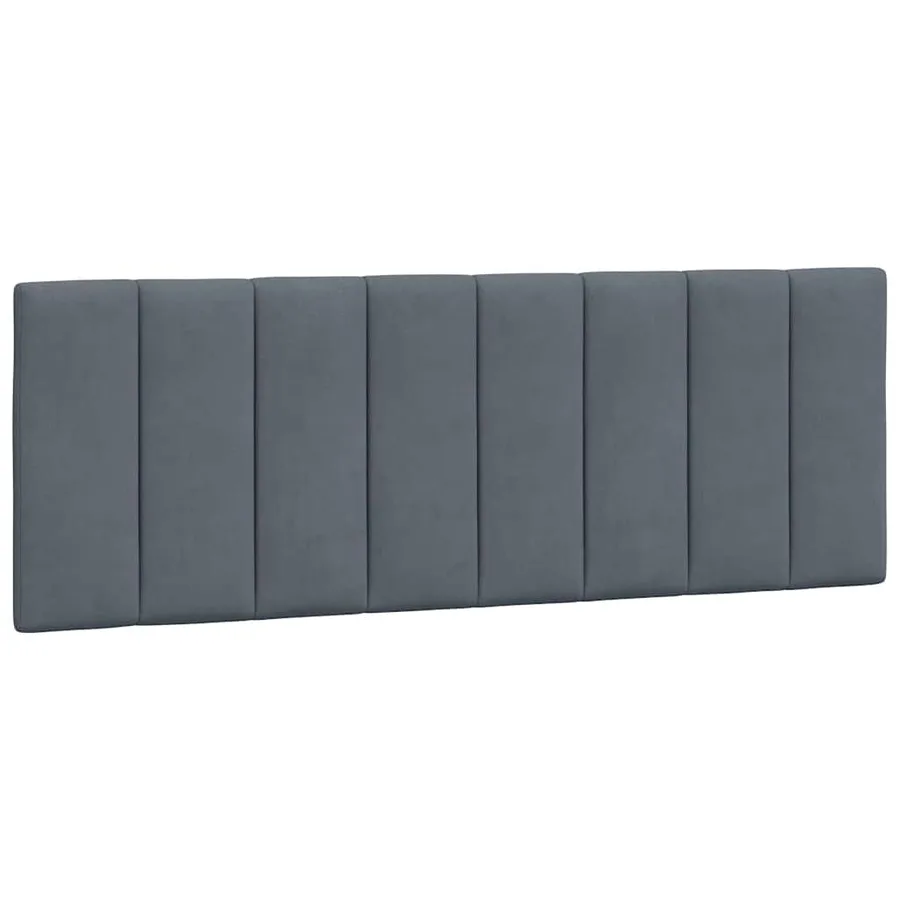 Coussin de tête de lit Hanko gris foncé 120 cm velours - 2