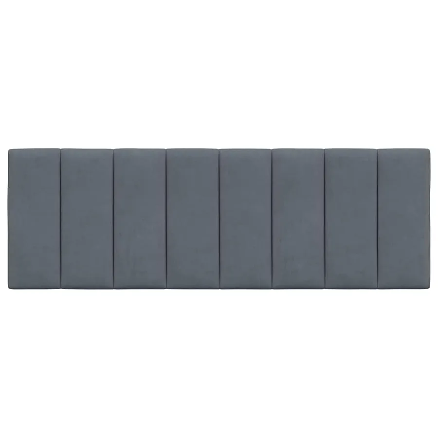 Coussin de tête de lit Hanko gris foncé 120 cm velours - 5