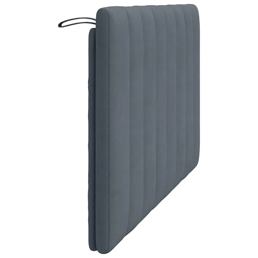 Coussin de tête de lit Hanko gris foncé 120 cm velours - 6
