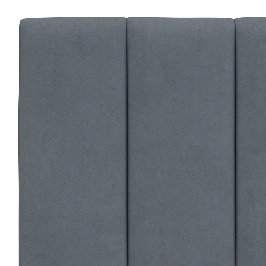 Coussin de tête de lit Hanko gris foncé 120 cm velours - 8