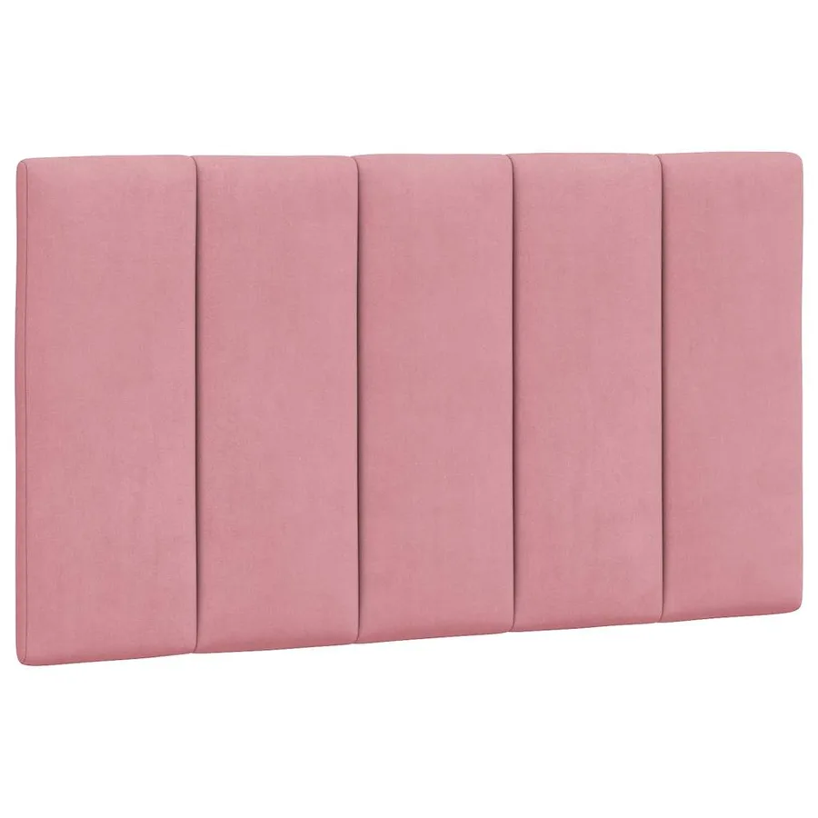 Coussin de tête de lit Hanko rose 80 cm velours - 2