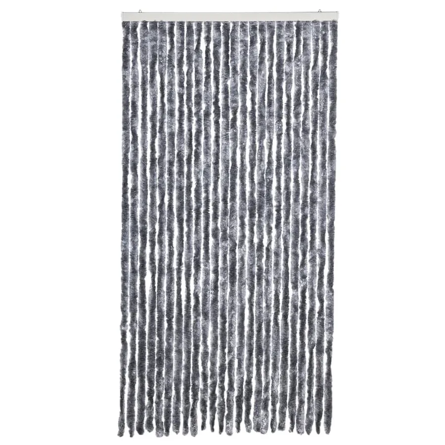 Rideau anti-mouches argenté 100x200 cm chenille - 3