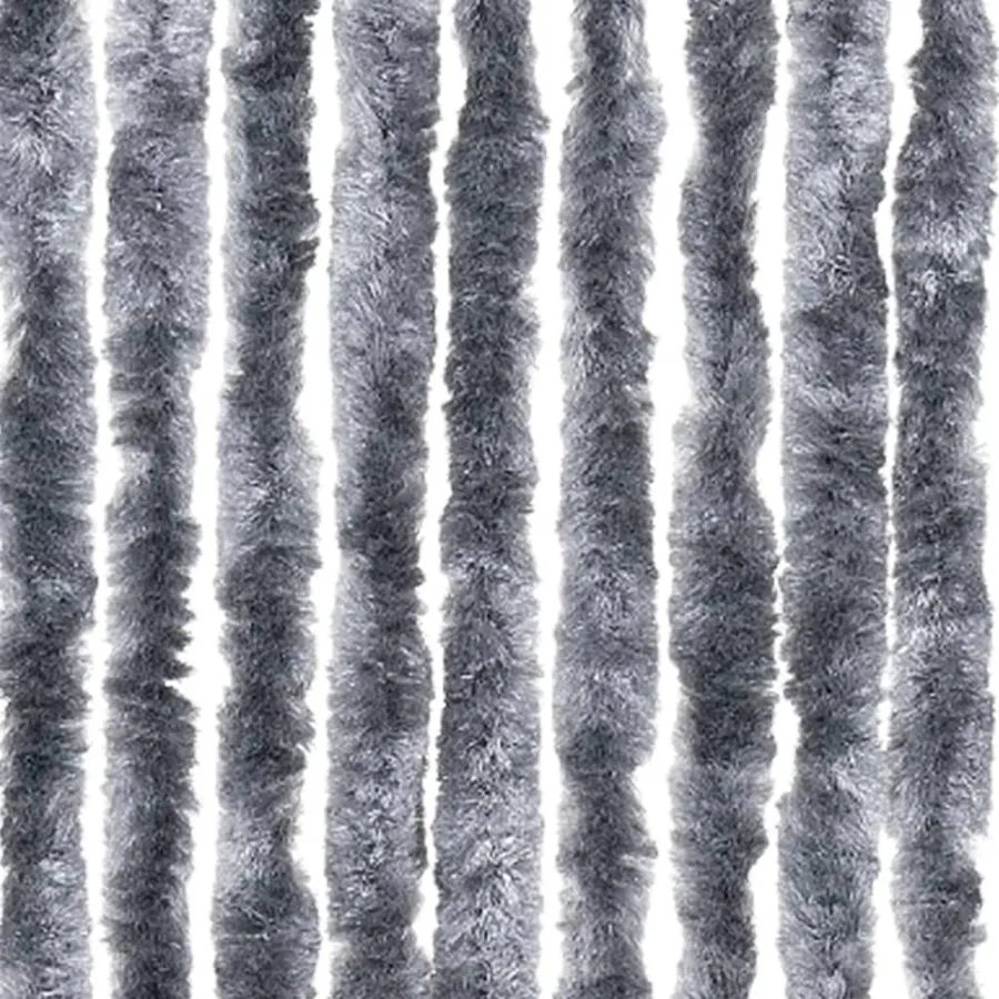 Rideau anti-mouches argenté 100x200 cm chenille - 5