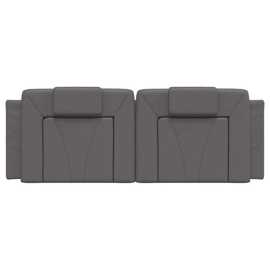 Coussin de tête de lit Viana gris 120 cm similicuir - 5
