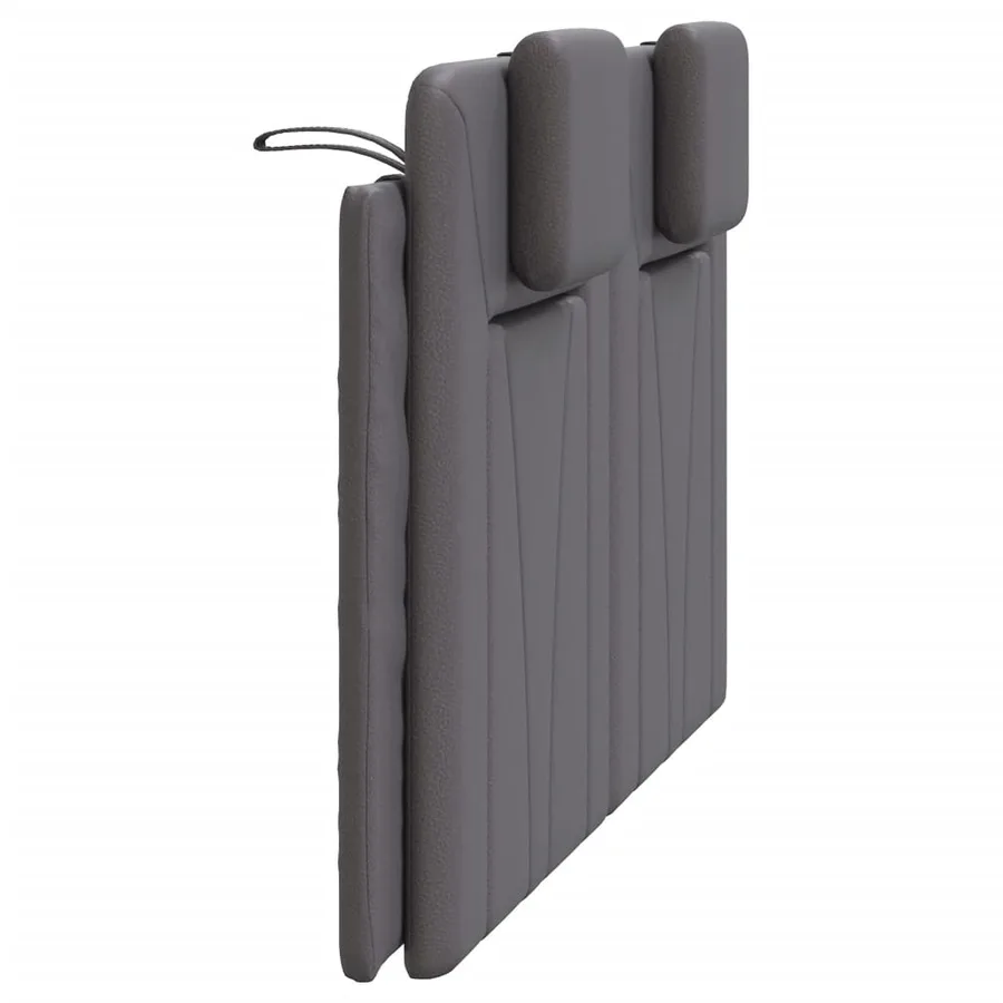Coussin de tête de lit Viana gris 120 cm similicuir - 6