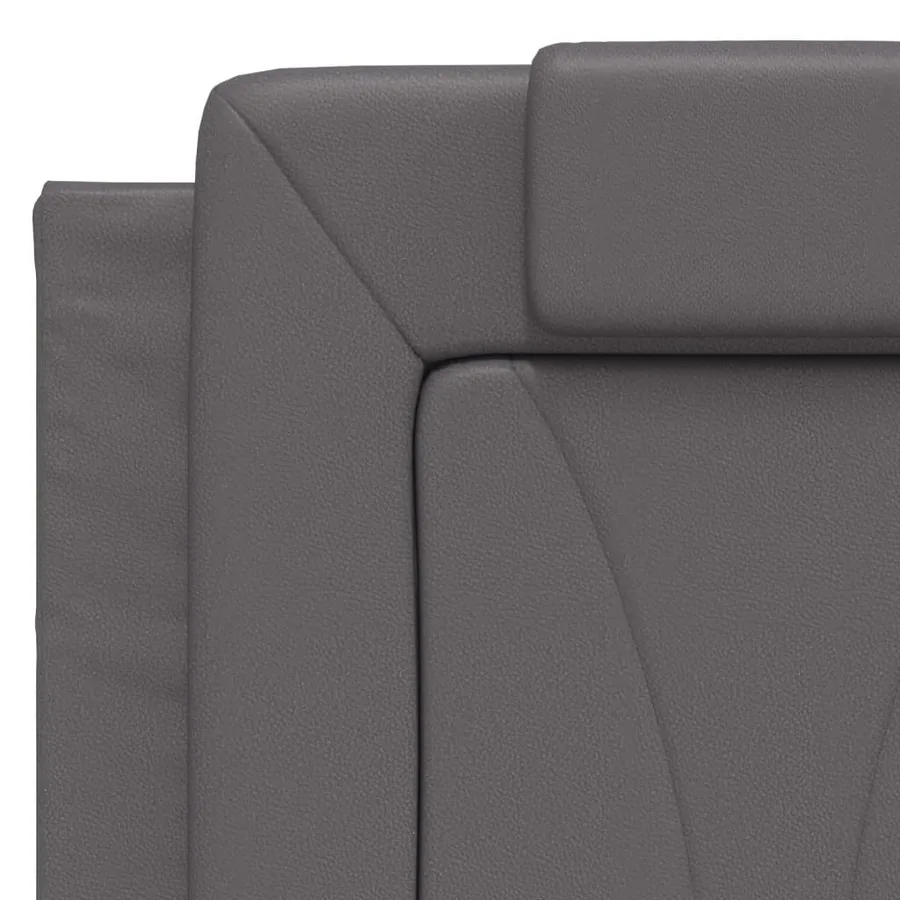 Coussin de tête de lit Viana gris 120 cm similicuir - 8