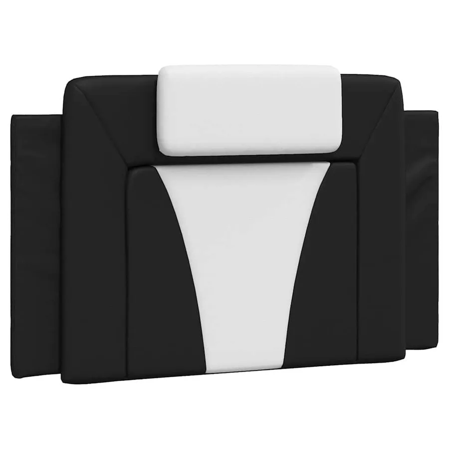 Coussin de tête de lit Viana noir et blanc 80 cm similicuir - 2