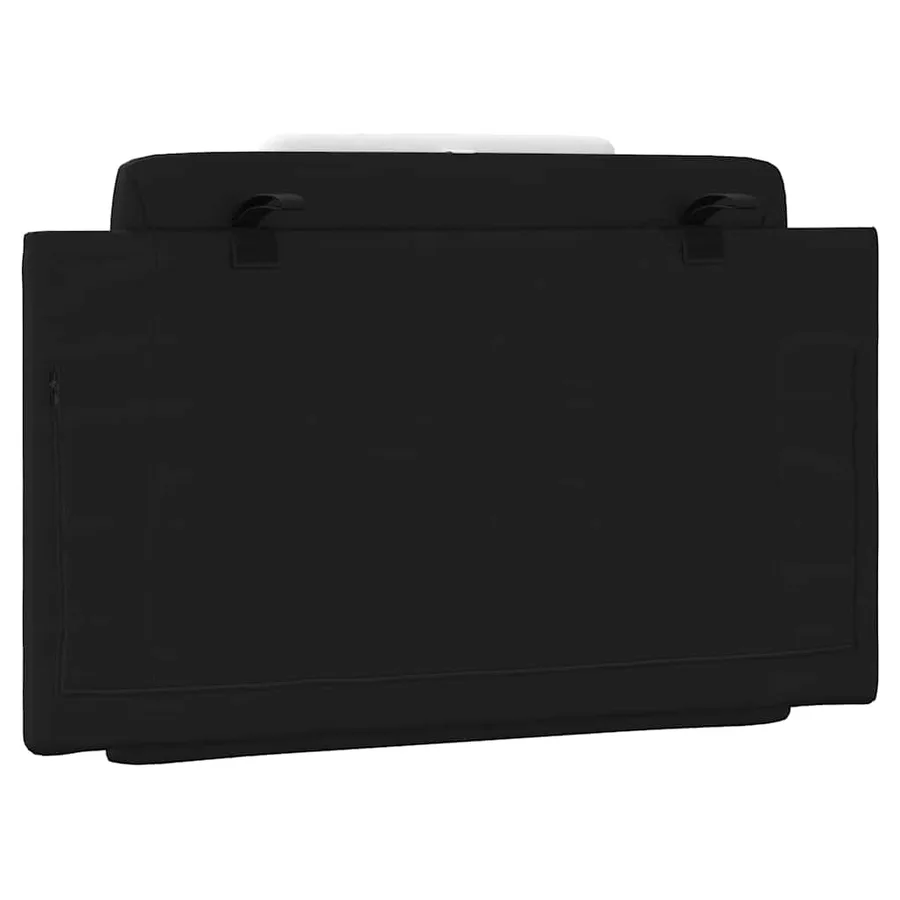 Coussin de tête de lit Viana noir et blanc 80 cm similicuir - 7