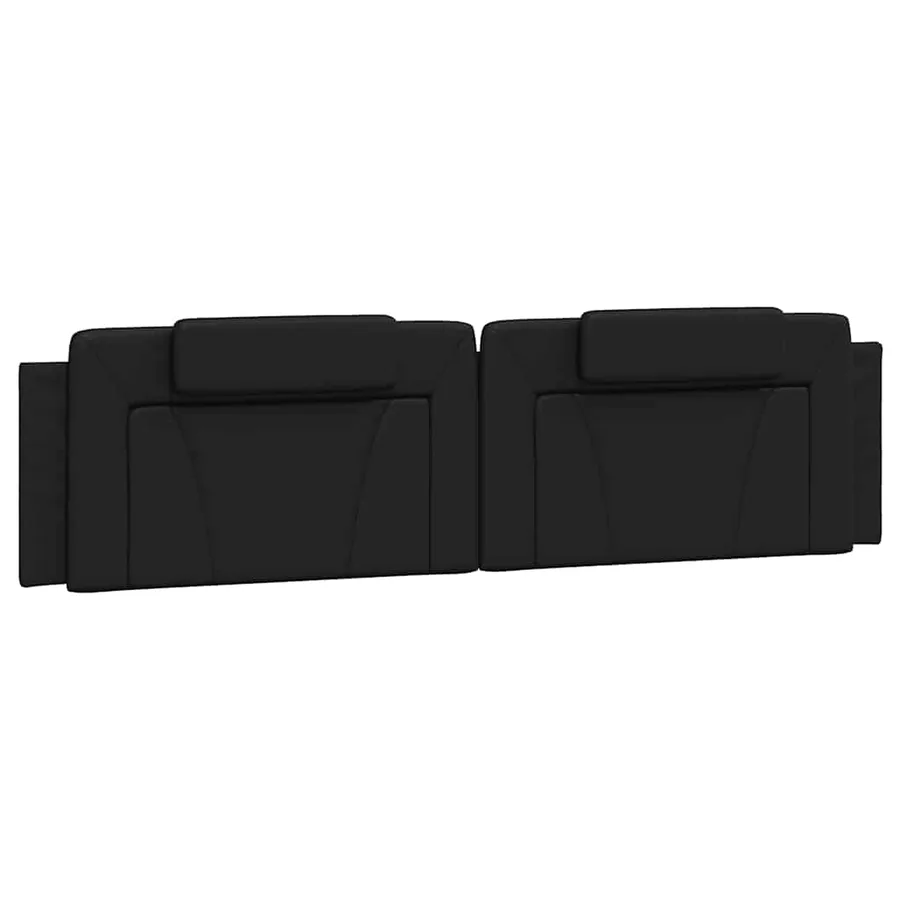 Coussin de tête de lit Viana noir 200 cm similicuir - 2