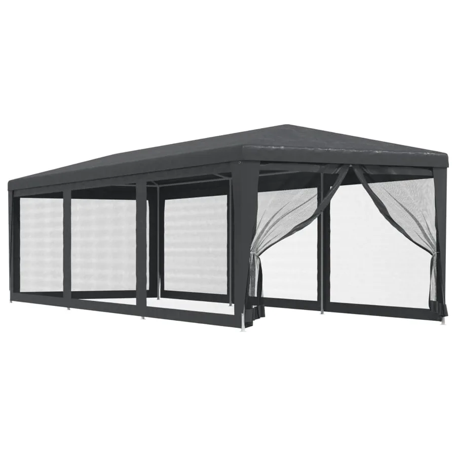Tente de fête avec 8 parois latérales en maille Anthracite 3x9m - 2