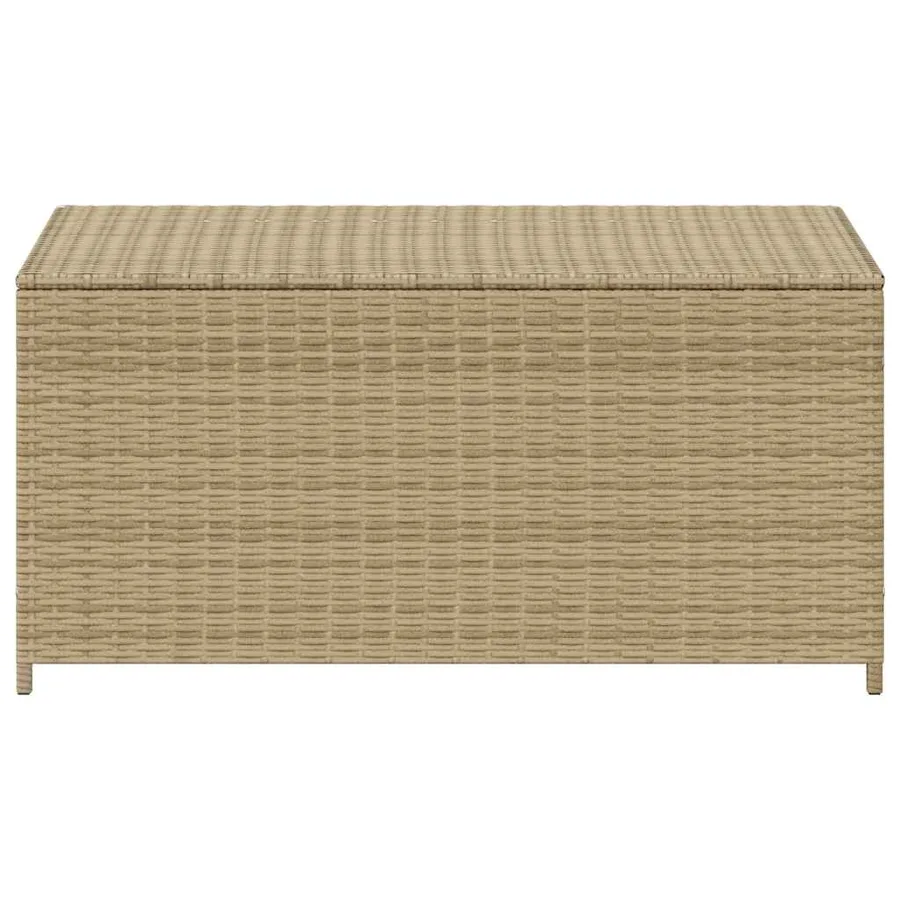Boîte de rangement de jardin mélange beige 190L résine tressée - 4