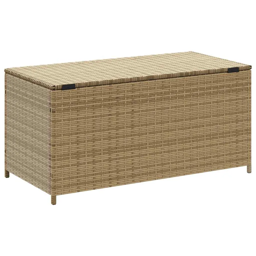 Boîte de rangement de jardin mélange beige 190L résine tressée - 6