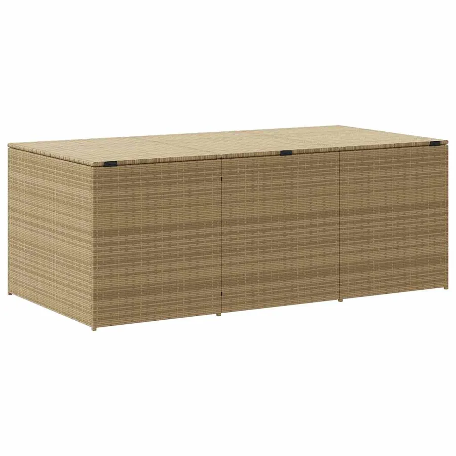 Boîte de rangement de jardin mélange beige 984L résine tressée - 6