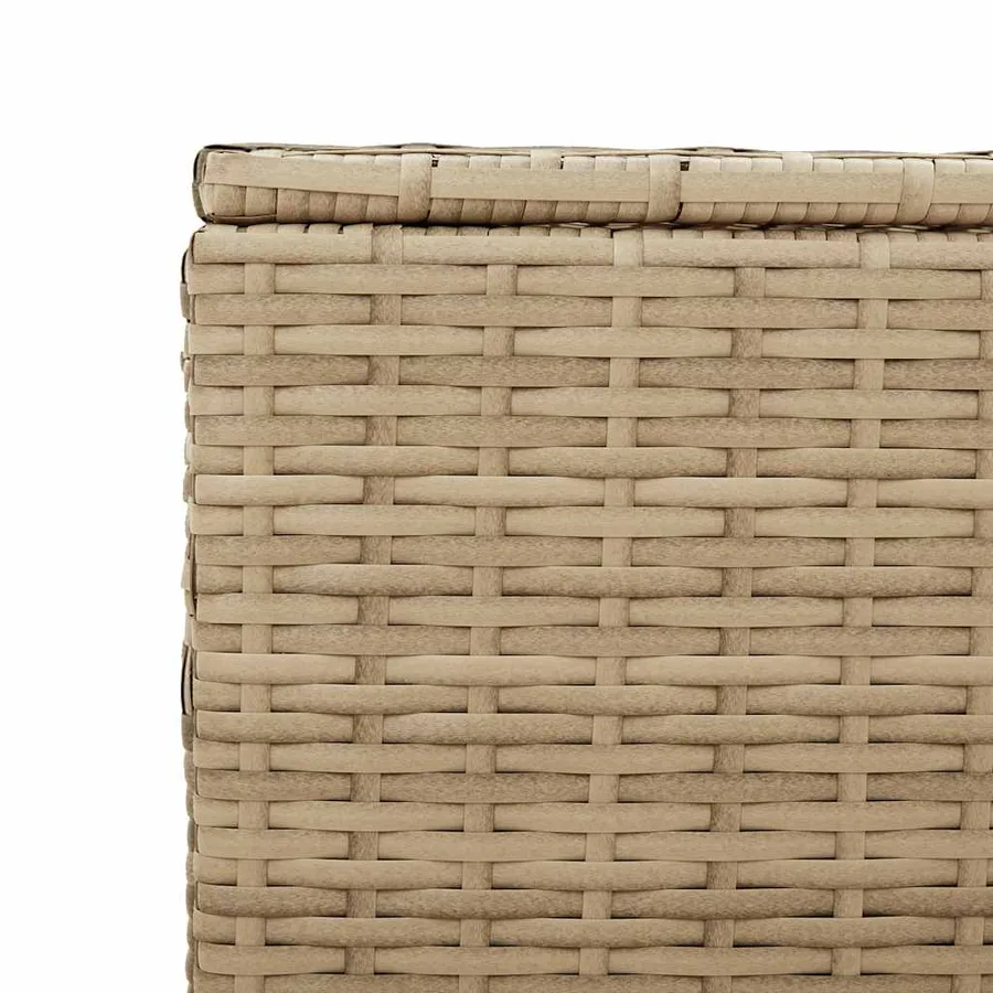 Boîte de rangement de jardin mélange beige 984L résine tressée - 9