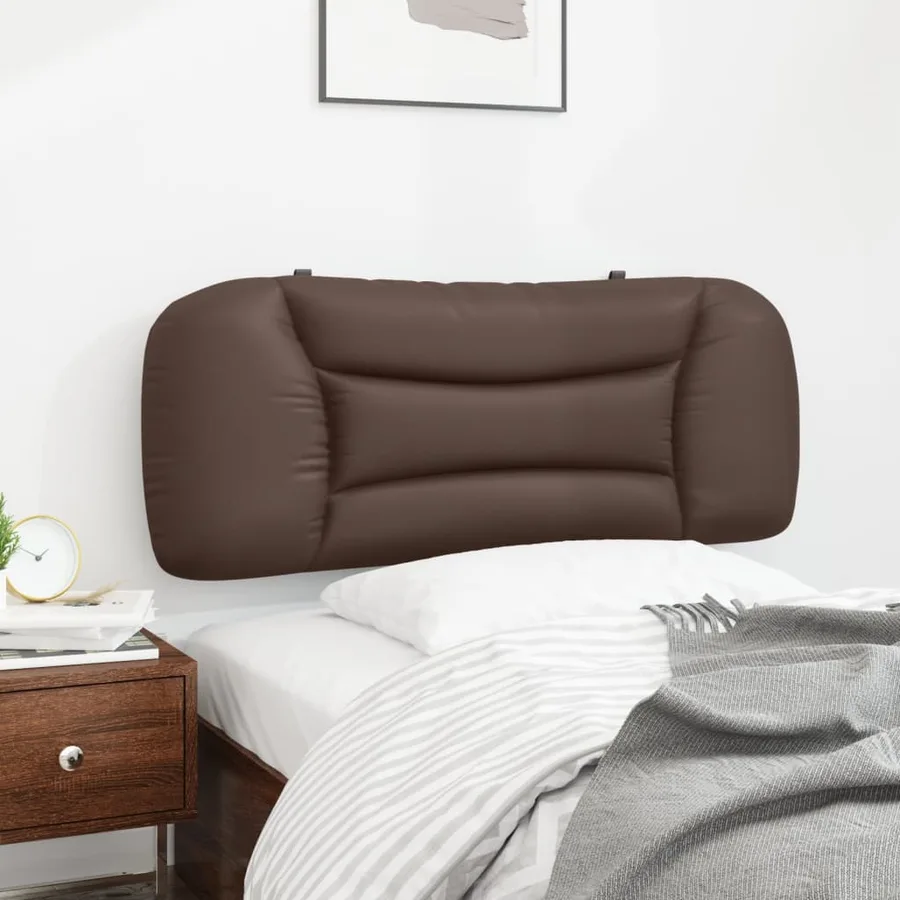 Coussin de tête de lit Hvar marron 100 cm similicuir - 4