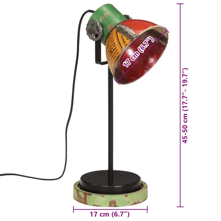 Lampe de bureau 25 W multicolore 17x17x50 cm E27 - 11