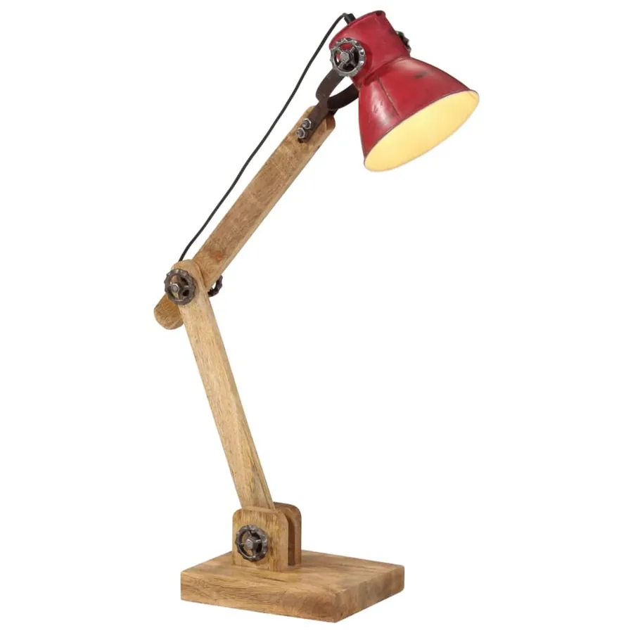 Lampe de bureau 25 W rouge délavé 23x18x96 cm E27