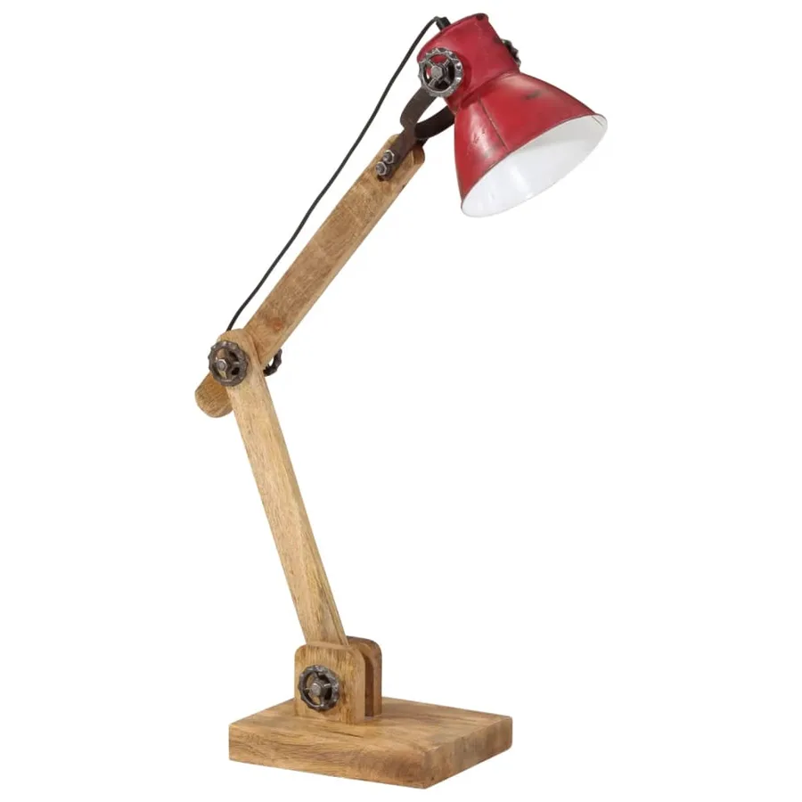 Lampe de bureau 25 W rouge délavé 23x18x96 cm E27 - 2