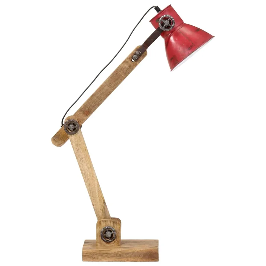 Lampe de bureau 25 W rouge délavé 23x18x96 cm E27 - 4