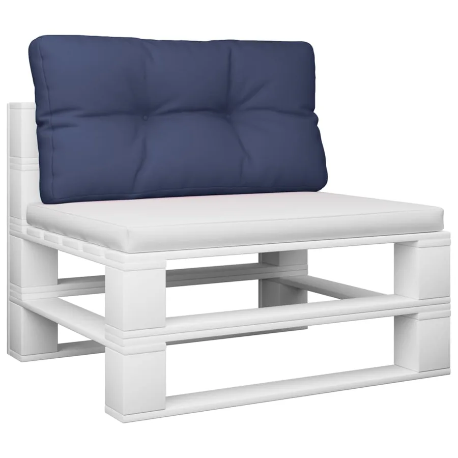 Coussin de palette bleu marine 120x40x12 cm tissu - 3