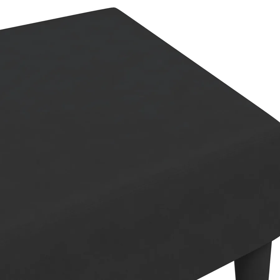 Repose-pied noir 77x55x31 cm velours - 6