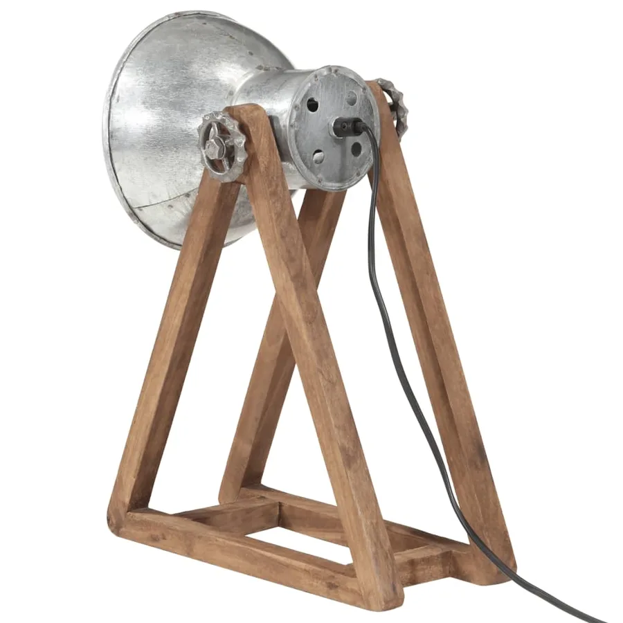 Lampe de bureau 25 W argent vintage 30x17x40 cm E27 - 5