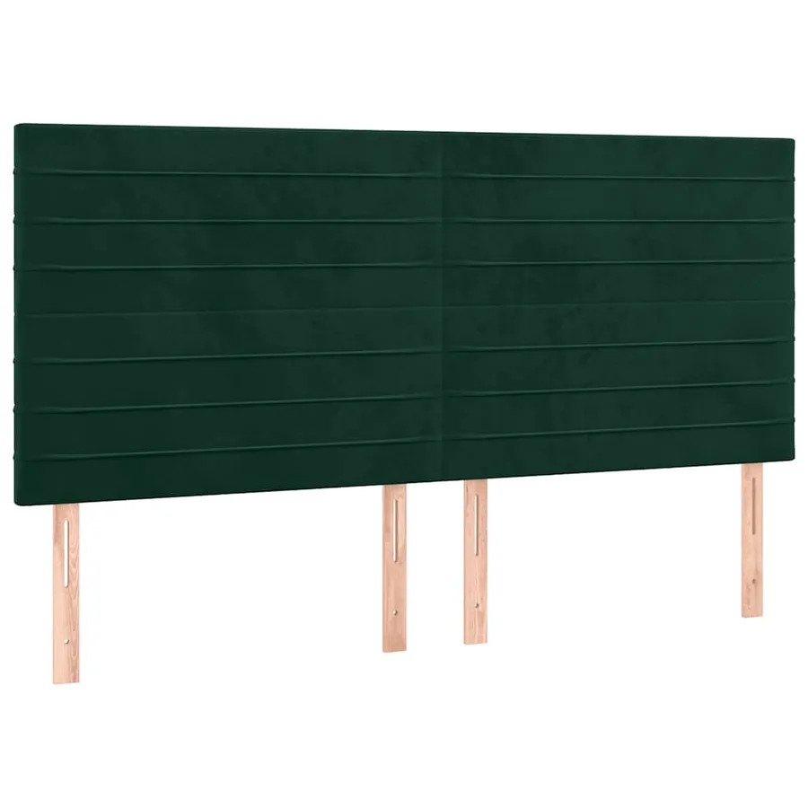 Sommier à lattes de lit et matelas Vert foncé 180x200cm Velours - 5
