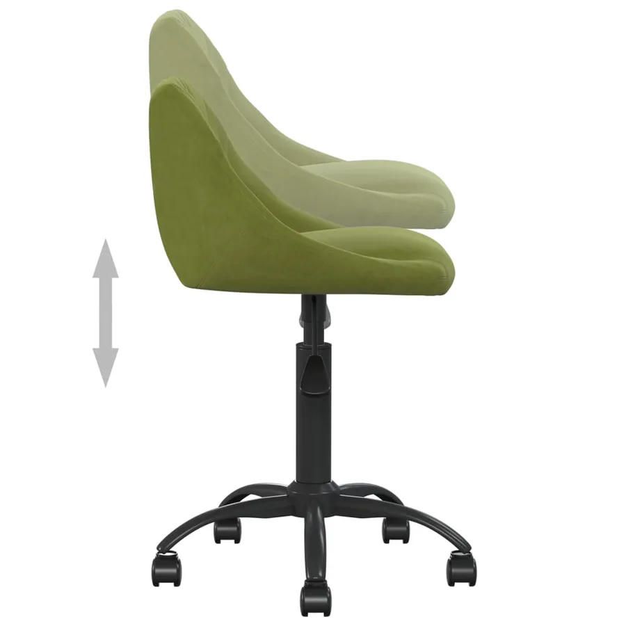 Chaise de salle à manger Vert clair Velours - 6