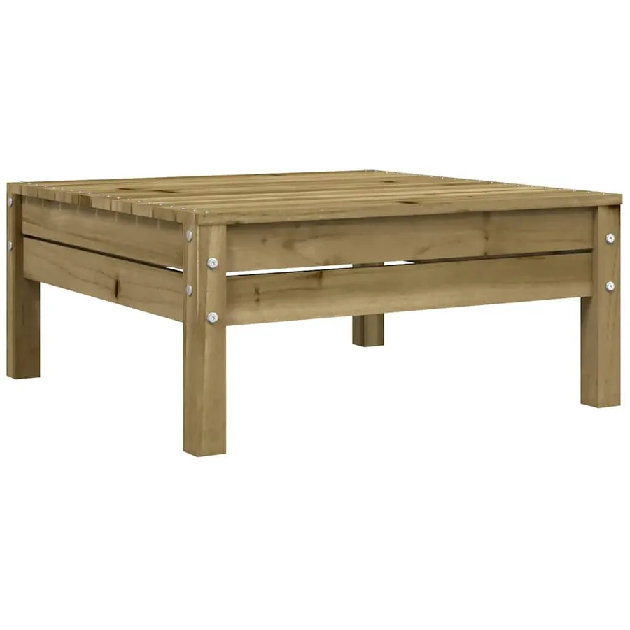 Repose-pied de jardin avec coussin bois de pin imprégné - 4