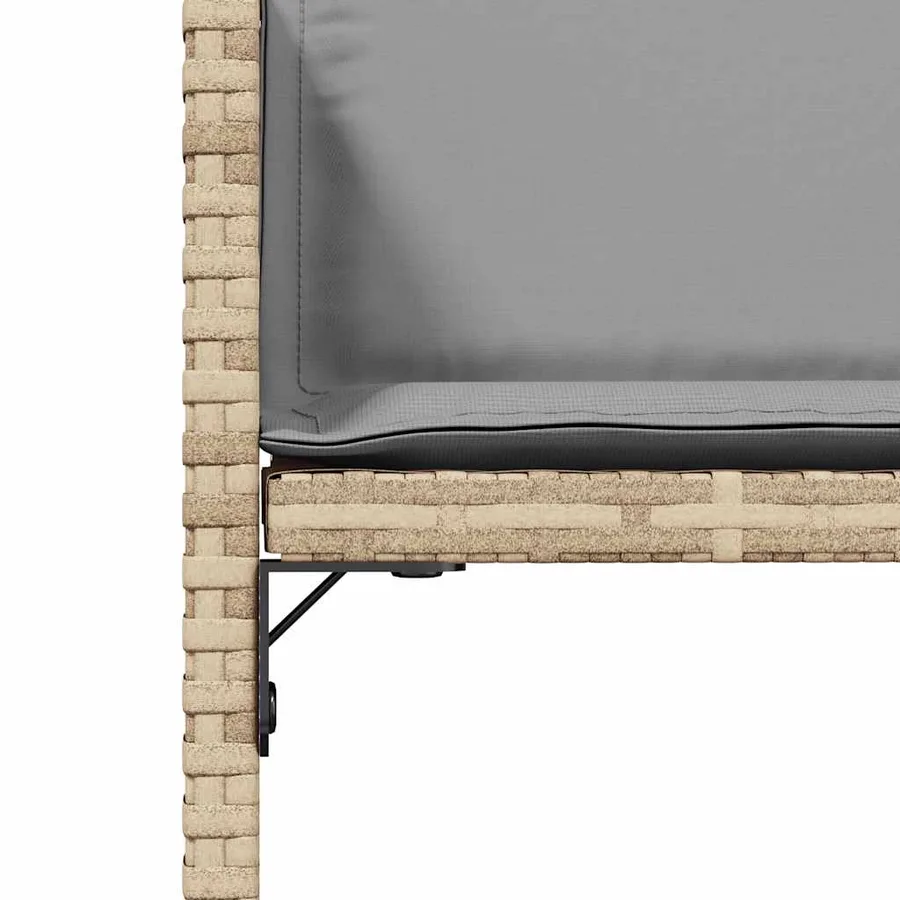 Chaises de jardin avec coussins lot de 4 mélange beige - 10